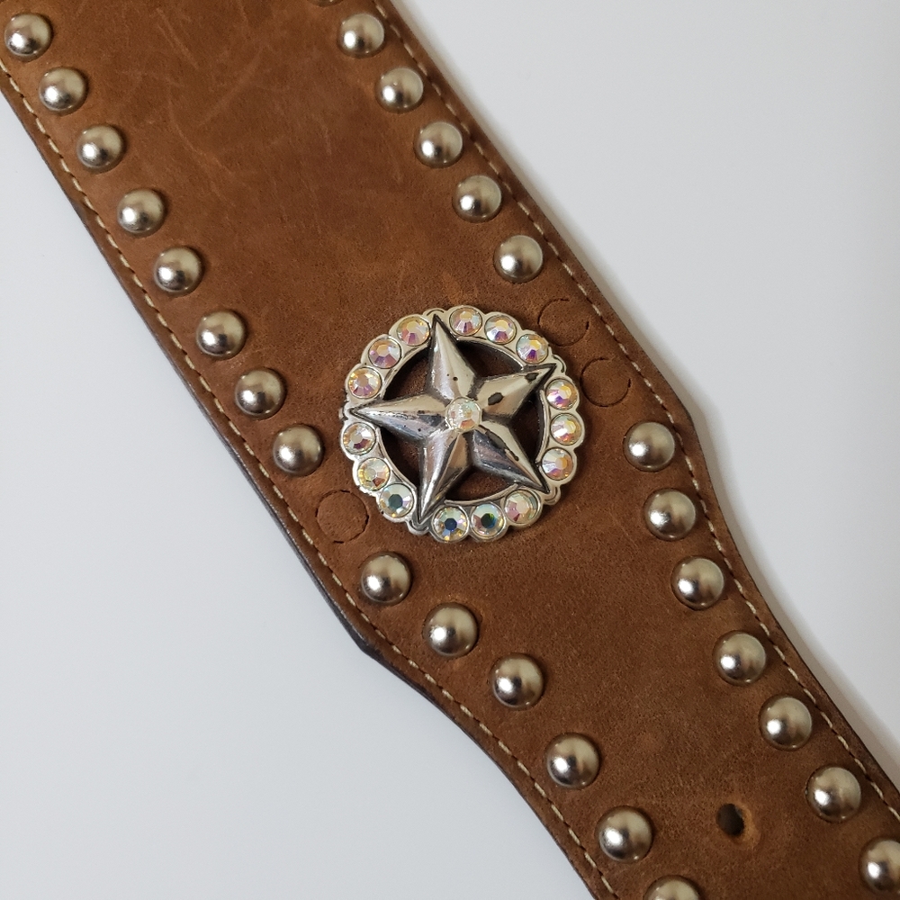 Tony Lama Texas Star Leather Belt size 38 - Picture 15 of 16